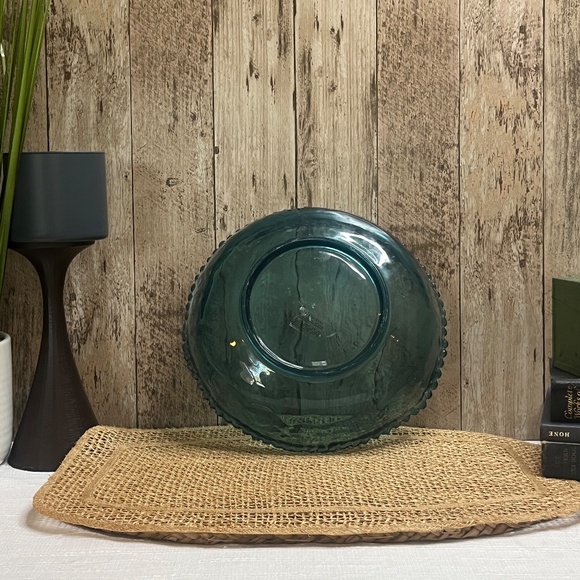 Pottery Barn Teal Pressed Acyrlic Serving Bowl - Picture 2 of 3